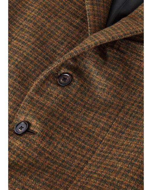 Loro Piana Brown Torino Checked Casual Jacket for men