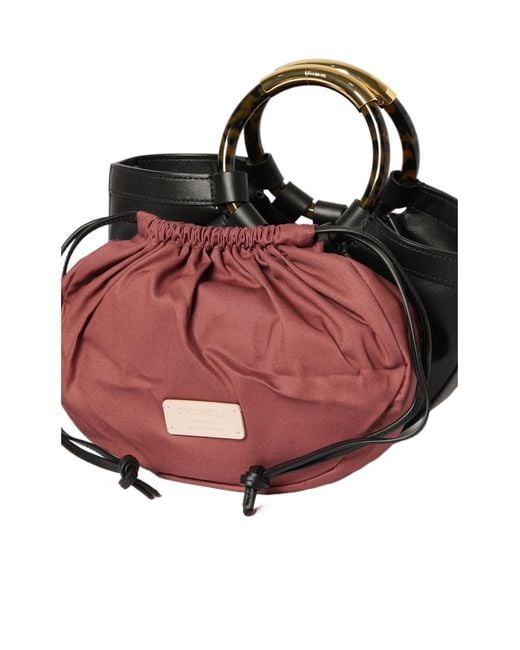 Coccinelle Black Small Shell Top Handle Bag