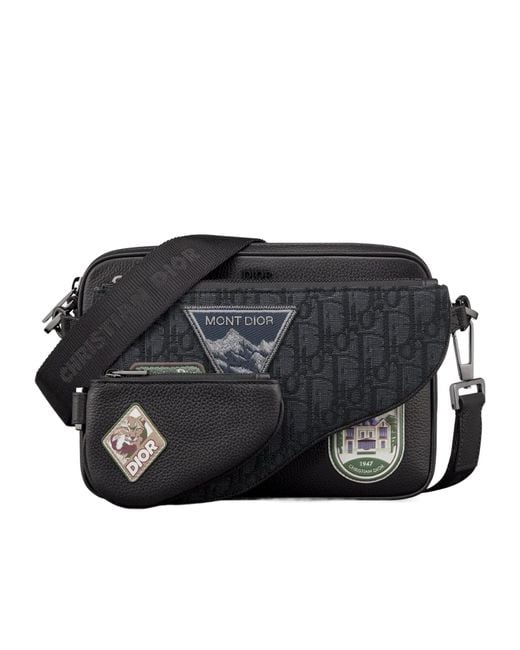 Dior Black Saddle Triple Pouch for men
