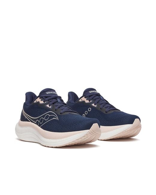 Saucony Blue Triumph 23 Knitted-Panel Trainers