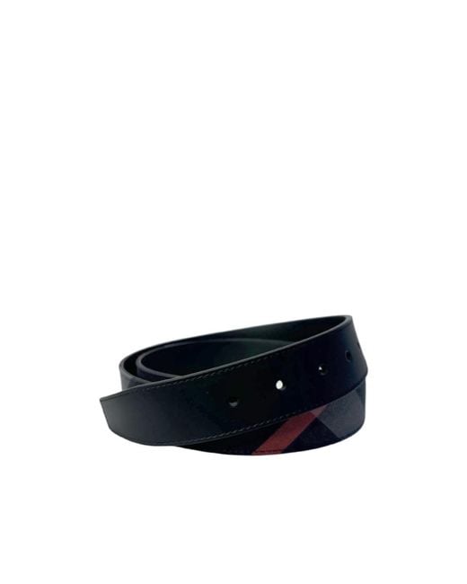 Burberry White Reversible Check Belt for men