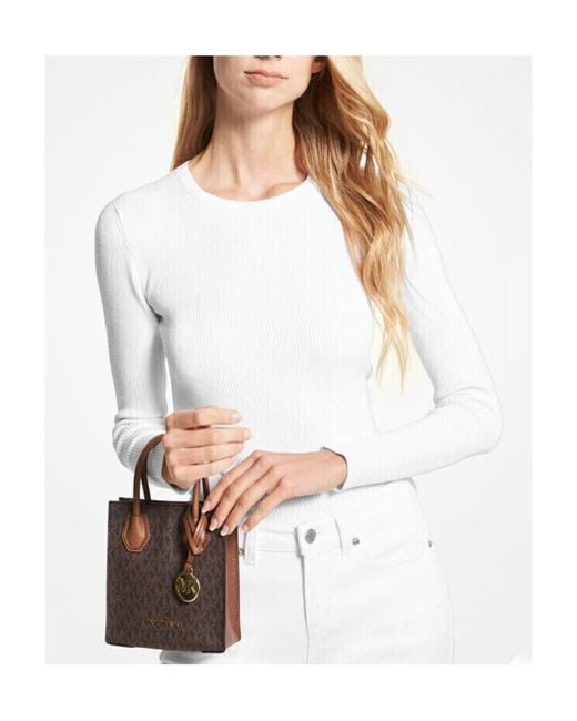 Michael Kors Brown Extra-Small Mercer Tote Bag