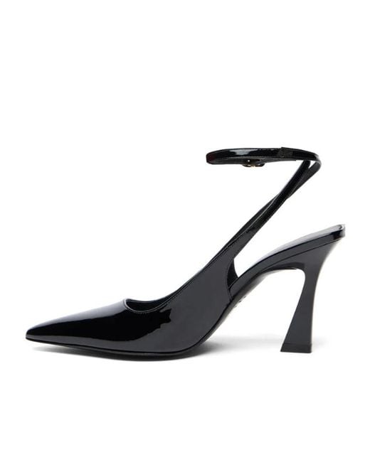 Stuart Weitzman Black Vinnie 85 Strap Pump