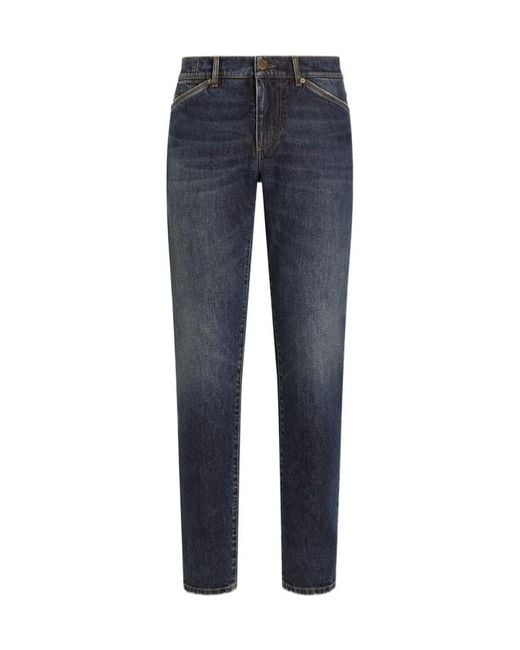 Dolce & Gabbana Blue Skinny Jeans for men