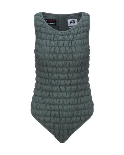 K-Way Gray Lexi Tech Warm Bodysuit