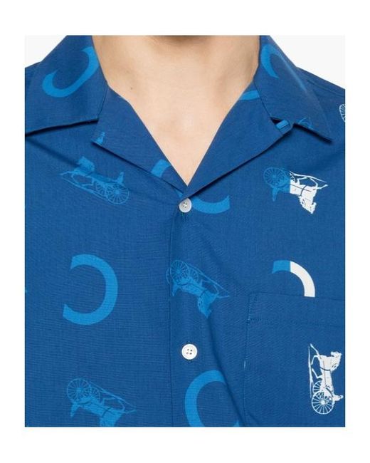 Céline Blue 'Bowling' Shirt With Pointed Collar And Front Button Closure for men
