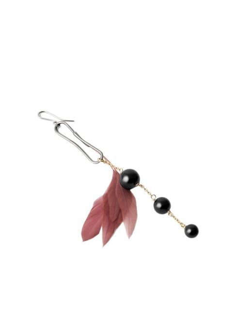 Lemaire Pink Feather Dot Earring