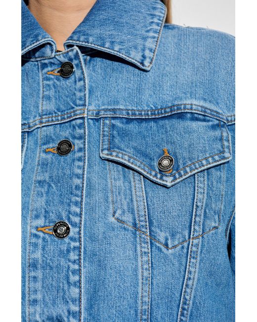 Givenchy Blue Cropped Denim Jacket