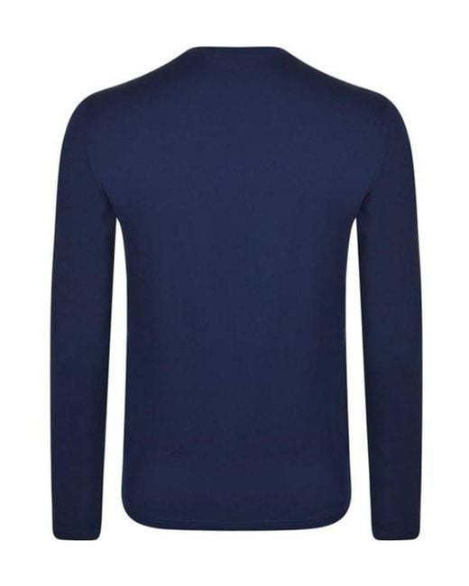 Polo Ralph Lauren Blue Long-Sleeved Round-Collar T-Shirt for men