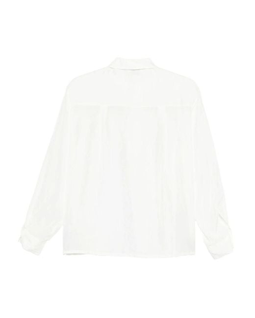 Forte_forte White Long-Sleeved Polo Shirt