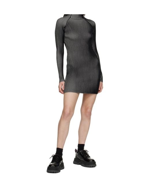 Eytys Black Striped Pattern Dress