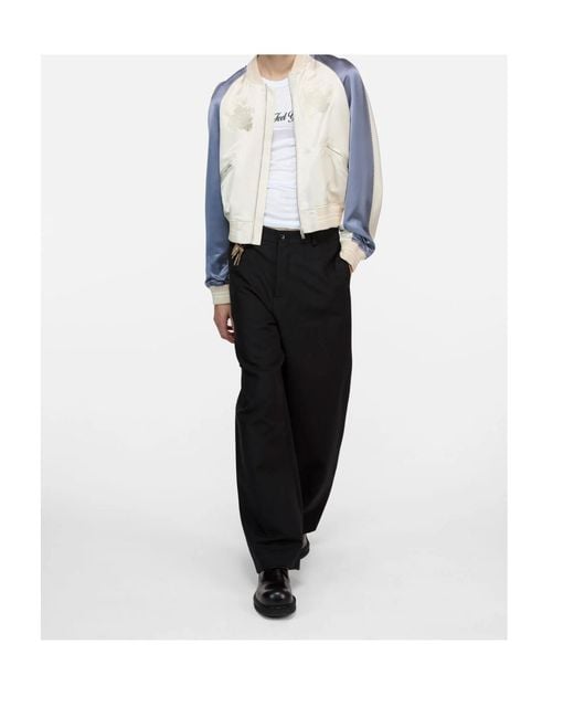 Acne Blue Logo-Embroidered Bomber Jacket for men