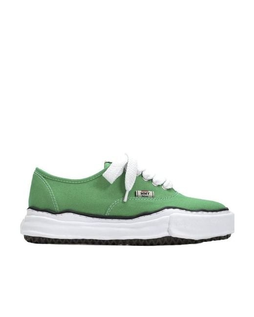 Maison Mihara Yasuhiro Green Baker Lace-Up Low-Top Sneakers for men