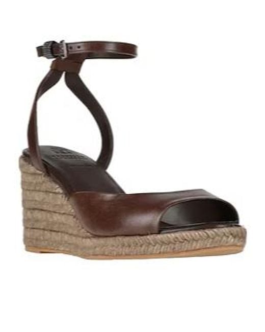 Brunello Cucinelli Metallic Strawwedge Heel Sandals