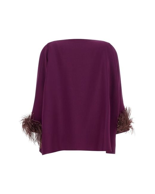 Gianluca Capannolo Purple Boat Collar Top