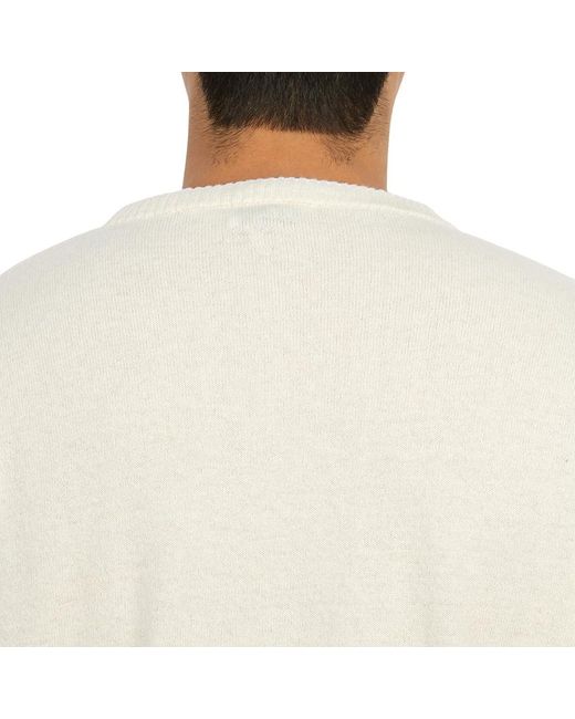 FAMILY FIRST White Embroidered-Logo Crew-Neck Jumper for men