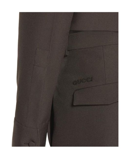 Gucci Brown Technical Panama Pants for men