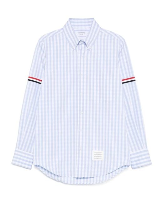 Thom Browne White Long-Sleeved Shirt for men