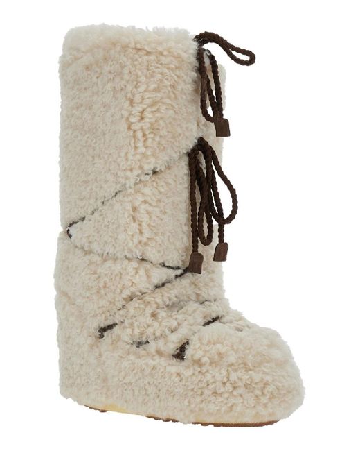 Moon Boot Natural Icon Lace-Up Snow Boots