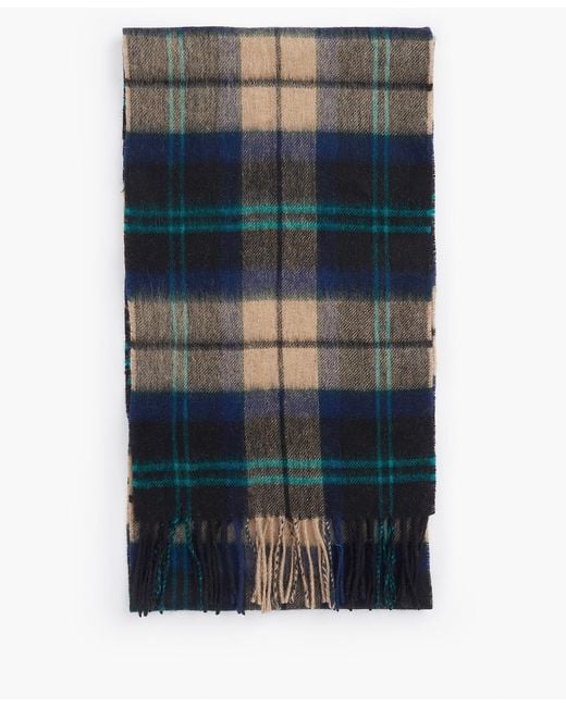 Barbour Blue Fringed Scarf