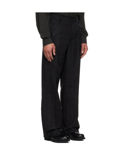 Kiko Kostadinov Black Kormos Military Trousers for men