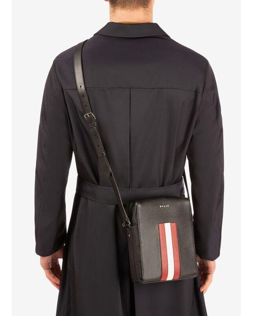 Bally Black Logo Strap Satchel for men