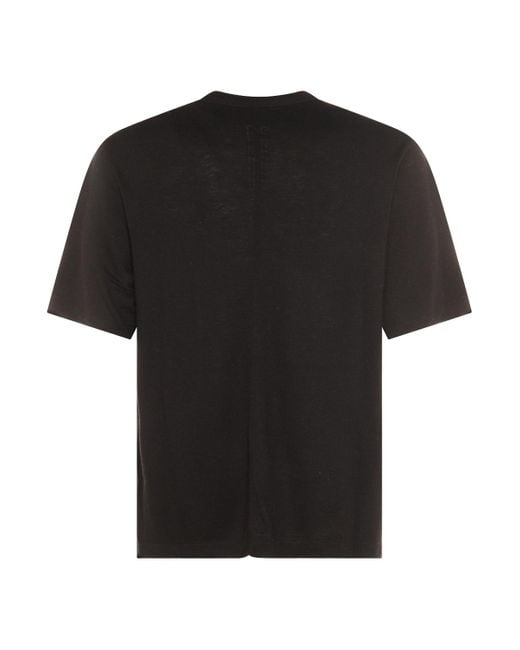 Rick Owens Black Short Sleeve Crewneck T-Shirt for men
