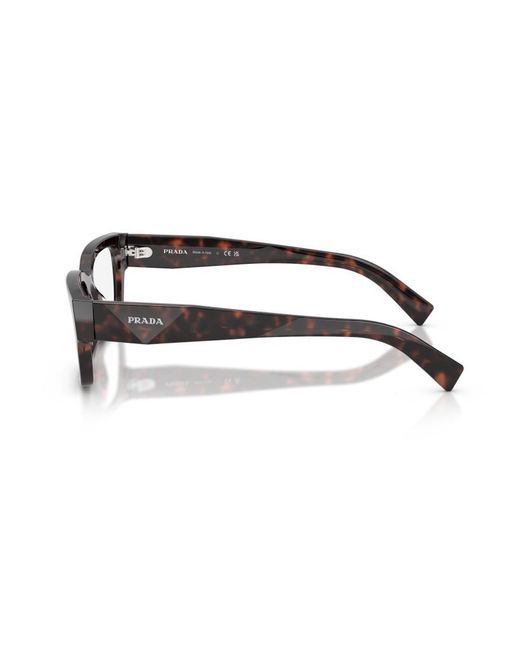Prada Black Eyewear Rectangle Frame Glasses for men