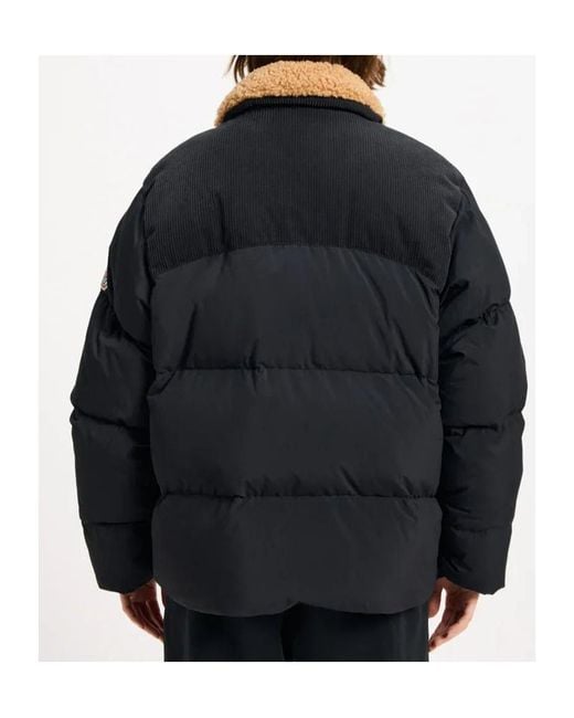 Pyrenex Black Lapel Long-Sleeved Down Jacket for men