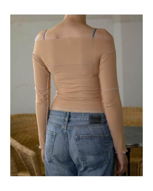 Baserange White Cinder Ribbed T-Shirt