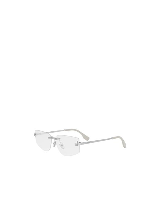 Fendi White Eyewear Cat-Eye Frame Glasses