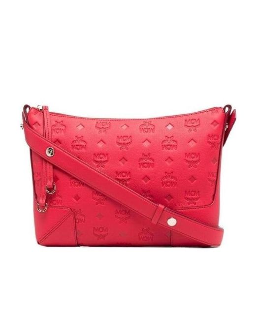 MCM Red Klara Shoulder Bag