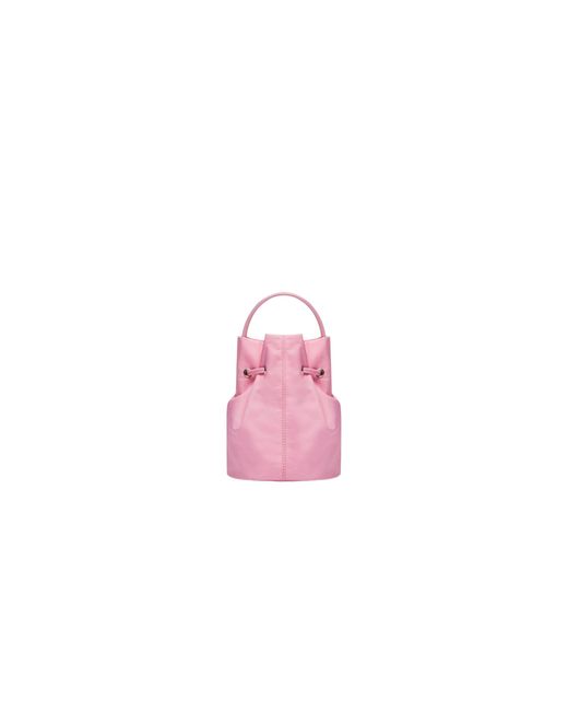 Balenciaga Pink Wheel Xs Logo-Embroidered Bucket Bag