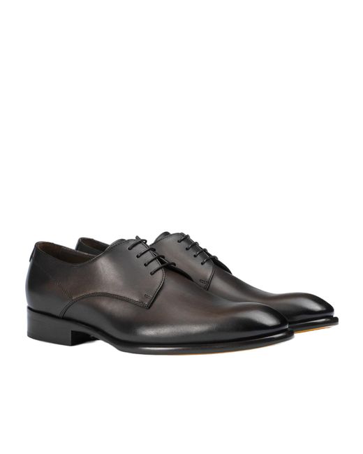 Doucal's Brown Dark Leather Lace-Up for men