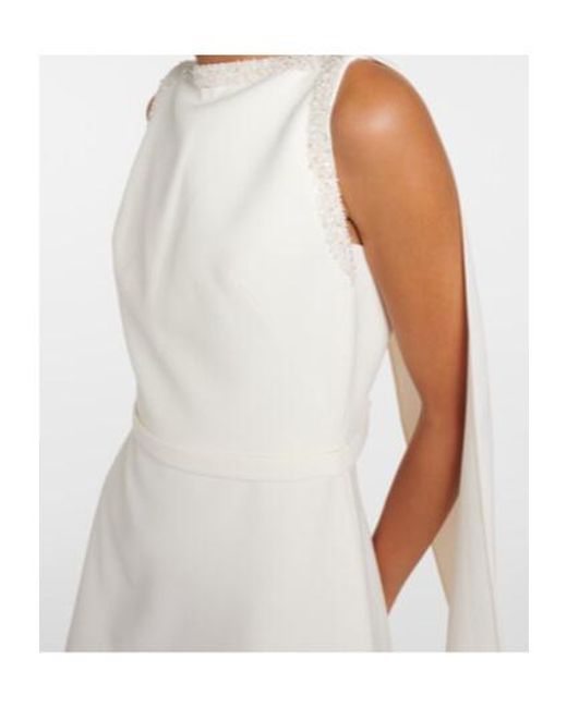 Safiyaa White Bridal Ginevra Embellished Gown