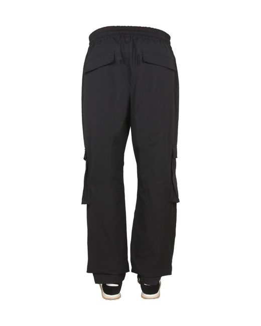 Ih Nom Uh Nit Black Elasticated Waistband Cargo Pants for men