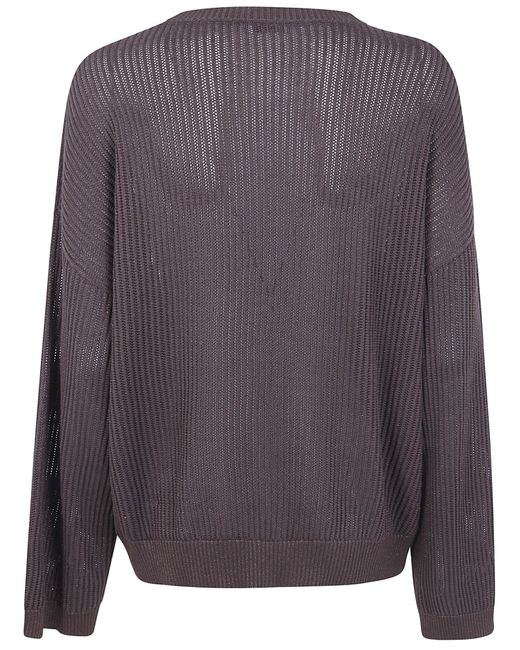 Brunello Cucinelli Gray Long Sleeved Jumper