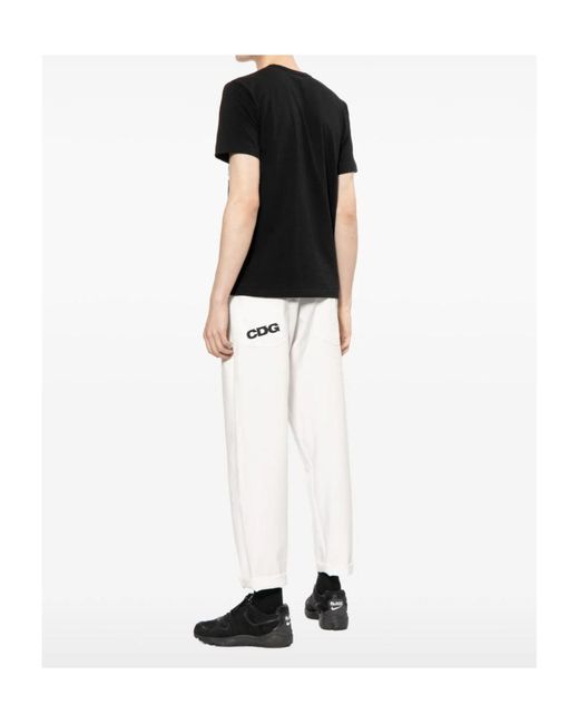 Comme des Garçons Black Graphic-Print Round-Neck T-Shirt for men