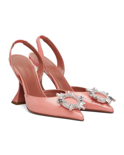 AMINA MUADDI Pink Begum Sling 95 Pointed-Toe High-Heeled Sandals