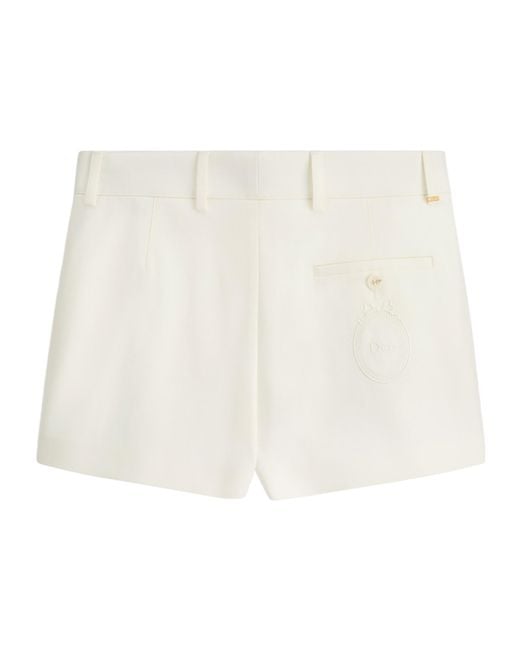 Dior White Médaillon Shorts