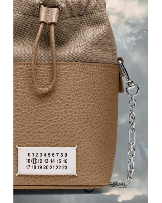 Maison Margiela Natural 5Ac Drawstring Bucket Bag
