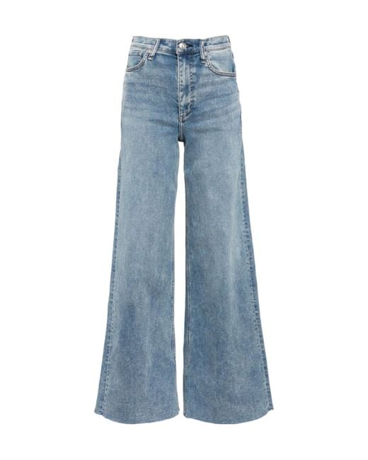 Rag & Bone Blue Embroidered Logo Jeans