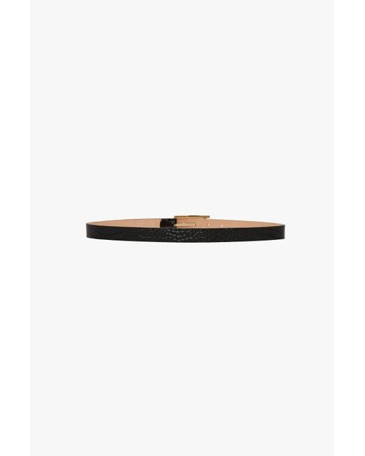 Victoria Beckham White Dorian Pin Buckle Belt