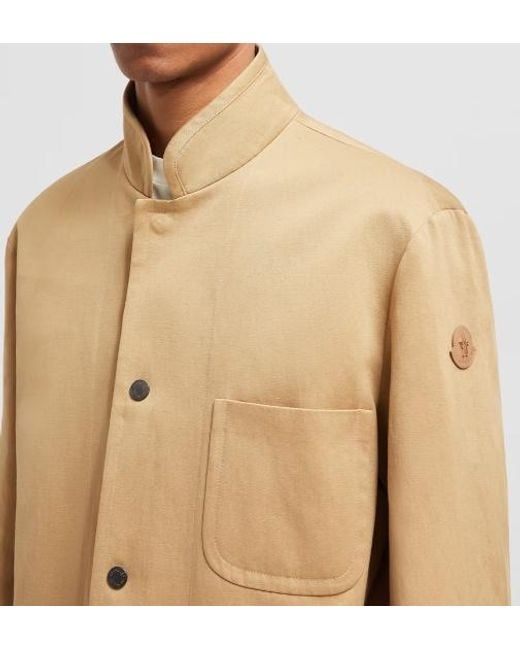 Moncler Natural Jouere Cotton Linen Shirt Jacket for men