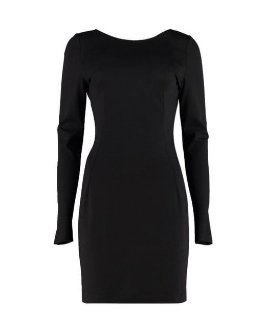 Dolce & Gabbana Black Open Back Wrapped Dress