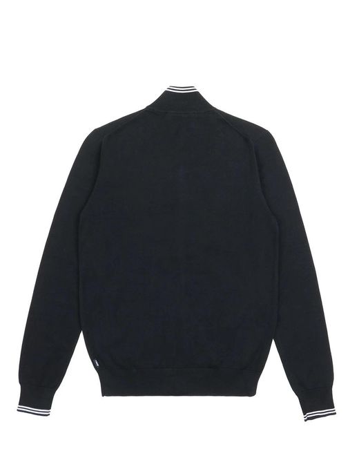 Armani Jeans Blue Logo Baseball Jacket for men