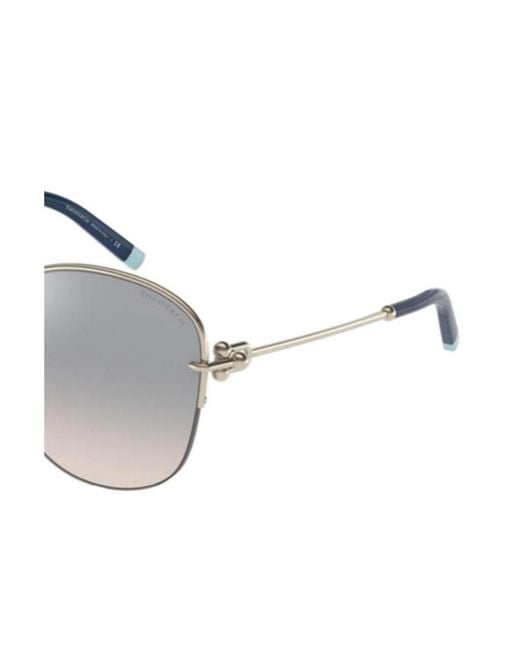 Tiffany & Co White Metal Frame Sunglasses
