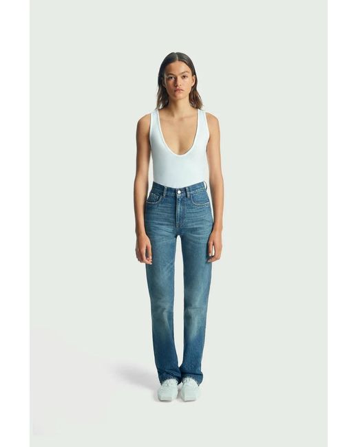 Coperni Blue High Waist Button Jeans for men
