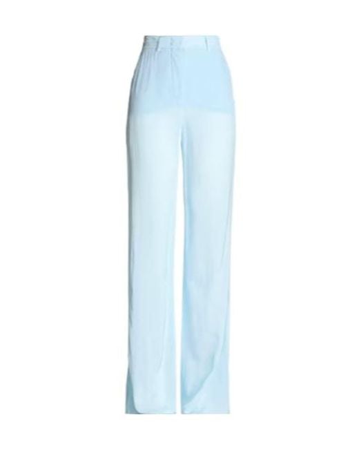 Sportmax Blue High-Waisted Loose Suit Trousers