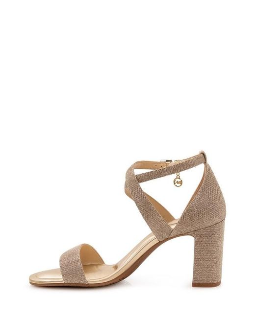 Michael Kors Metallic Michael Criss-Cross Heeled Sandals